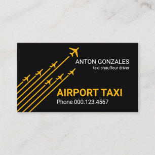 Aeroplanes Liftoff Yellow Taxi Cab Business Card