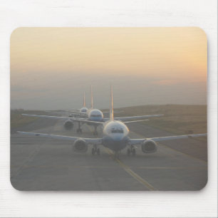 Aeroplanes on Runway Mouse Pad