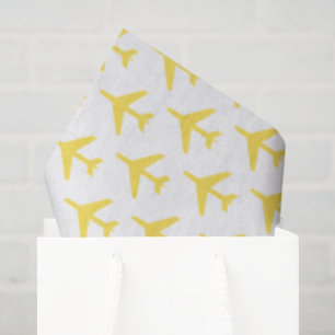 Aeroplanes Orange Yellow Pink Travel Flight Fun Tissue Paper