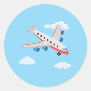 Aeroplanes Party Collection! Classic Round Sticker