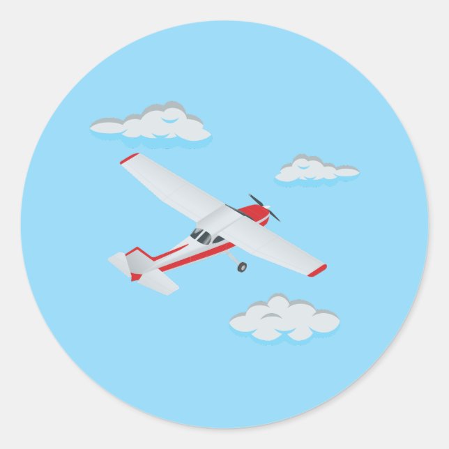 Aeroplanes Party Collection! Classic Round Sticker (Front)