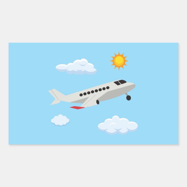 Aeroplanes Party Collection! Rectangular Sticker (Front)