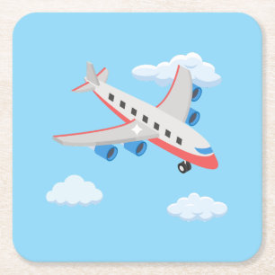 Aeroplanes Party Collection! Square Paper Coaster