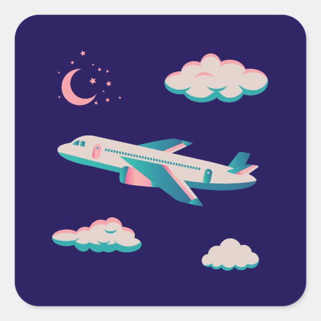 Aeroplanes Party Collection! Square Sticker (Front)