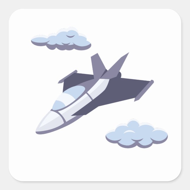 Aeroplanes Party Collection! Square Sticker (Front)
