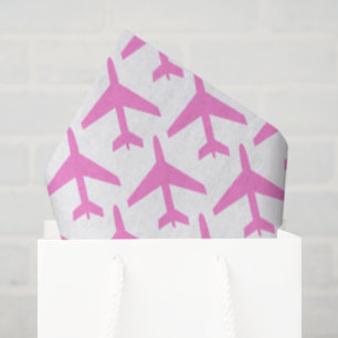 Aeroplanes Pink Travel Pilot Aviation Flight Crew  Tissue Paper