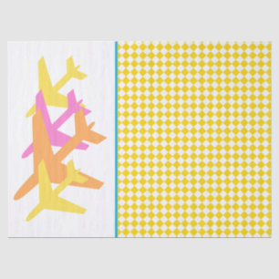 Aeroplanes Travel Pilot Flight Attendant Fun Tissue Paper