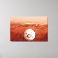 Aeroshell With Perseverance Rover Descent To Mars