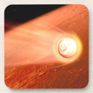 Aeroshell With Perseverance Rover Descent To Mars Coaster
