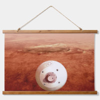 Aeroshell With Perseverance Rover Descent To Mars