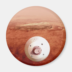 Aeroshell With Perseverance Rover Descent To Mars Magnet