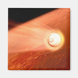 Aeroshell With Perseverance Rover Descent To Mars Magnet