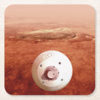 Aeroshell With Perseverance Rover Descent To Mars