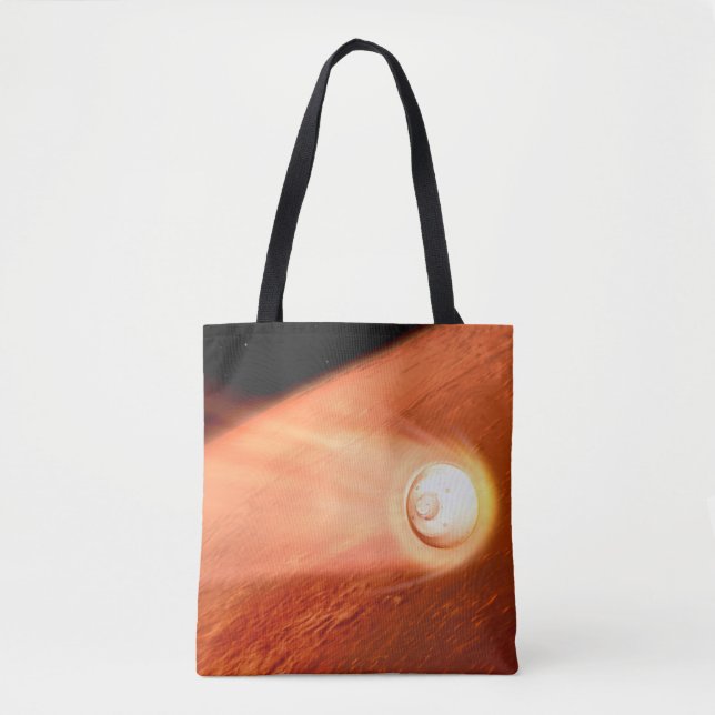 Aeroshell With Perseverance Rover Descent To Mars Tote Bag (Front)