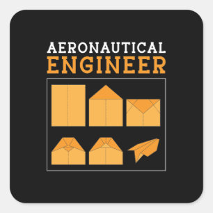 Aerospace Aeronautical Engineer Engineering Space Square Sticker
