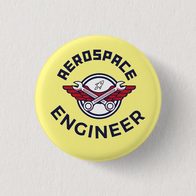 Aerospace Engineer 3 Cm Round Badge (Front)