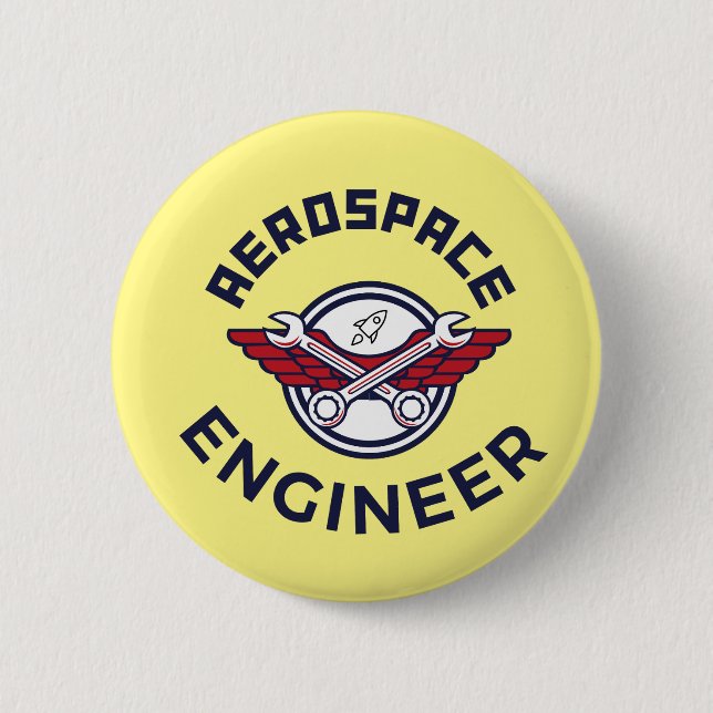 Aerospace Engineer 6 Cm Round Badge (Front)