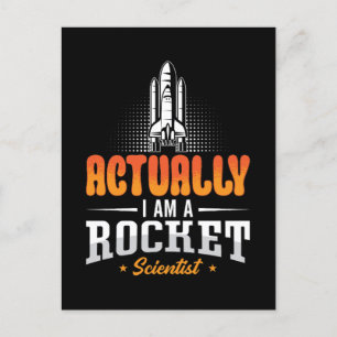 Aerospace Engineer Actually I Am A Rocket Science Holiday Postcard