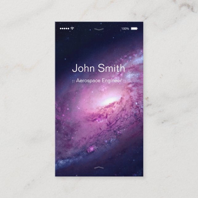 Aerospace Engineer - Customisable Flat UI Style Business Card (Front)