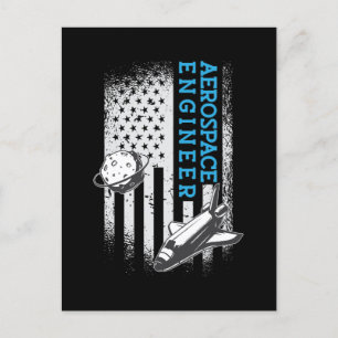 Aerospace Engineer Engineering Space Rocket Holiday Postcard