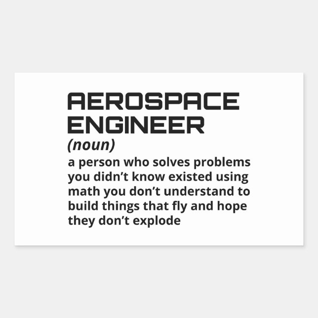 Aerospace Engineer - Funny Definition B-1 Rectangular Sticker (Front)