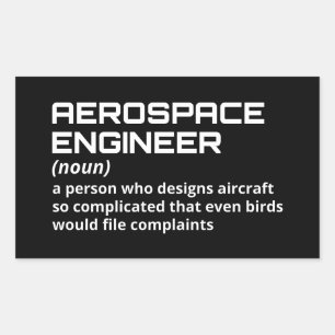 Aerospace Engineer - Funny Definition W-2 Rectangular Sticker