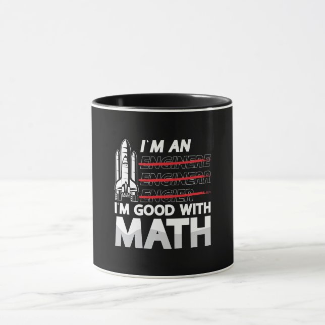 Aerospace Engineer I'm An I'm Good With Math Space Mug (Center)