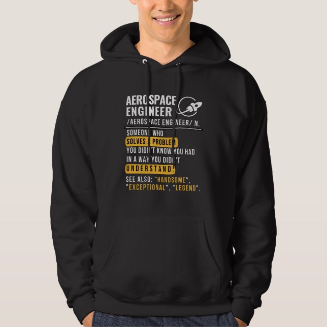 Aerospace Engineer Noun Funny Hoodie (Front)