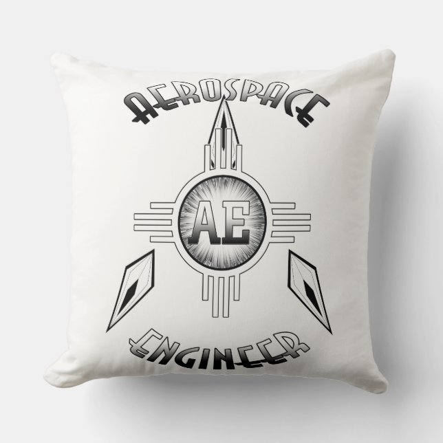 Aerospace Engineer Retro Cushion (Front)