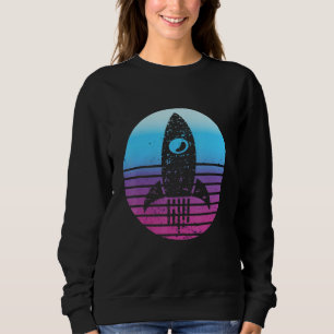 Aerospace Engineer Retro Sunset Aeronautical Space Sweatshirt