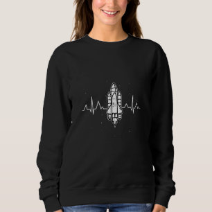 Aerospace Engineering Heartbeat Engineer Graphic Sweatshirt