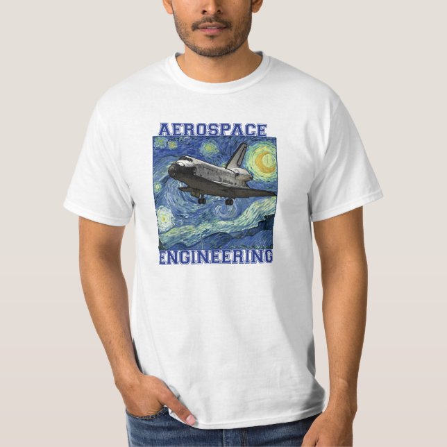 Aerospace Engineering Starry Night T-shirt (Front)