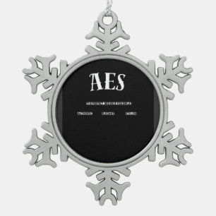 AES 2026 Designs Snowflake Pewter Christmas Ornament
