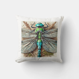 Aeshna dragonfly 290824IREF238 - Watercolor Cushion