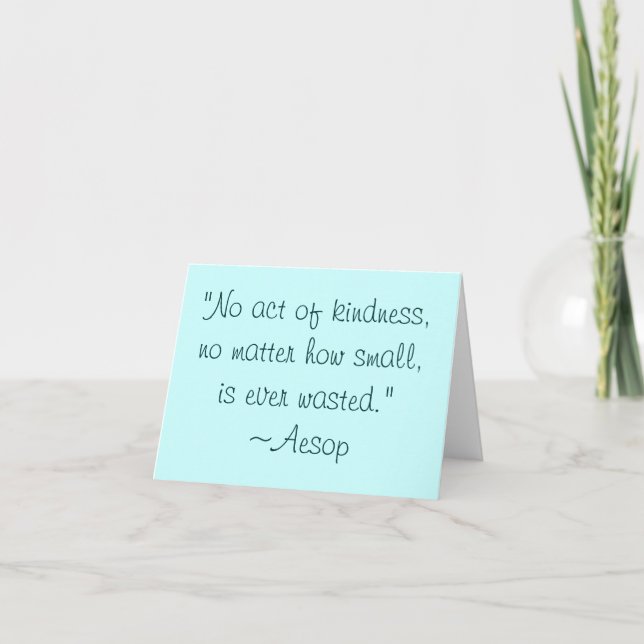 Aesop Kindness Quote Notecard (Front)