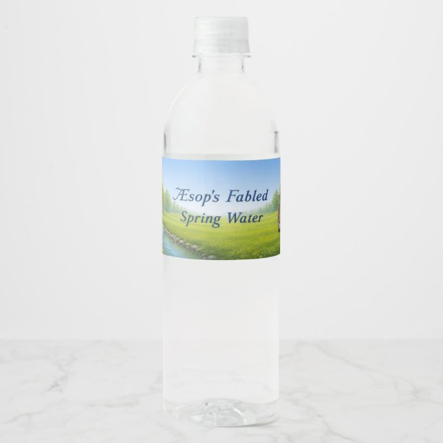 Aesop's Fabled Spring Water Bottle Label (Front)