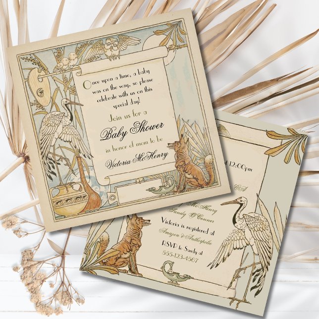 Aesop's Storybook Baby Shower Revised Invitations (Creator Uploaded)