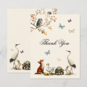 Aesop's Storybook Characters Baby Shower Card