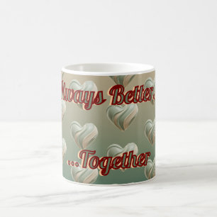 Aesthetic 3D Heart Green Valentine's Custom Mug