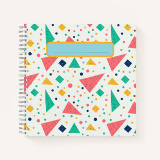aesthetic 80's retro  Memphis funky geometric abst Notebook
