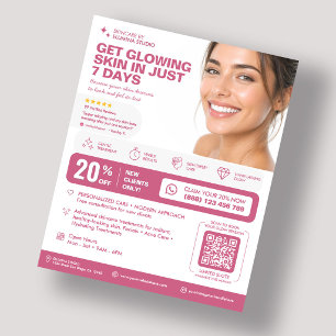 Aesthetic Aesthetician Pink Beautician Skincare Flyer