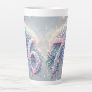 Aesthetic Angel Trendy Y2K 2000s Futuristic Neon Latte Mug