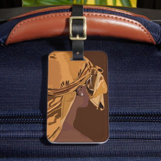 Aesthetic art Black man with durag artwork Luggage Tag