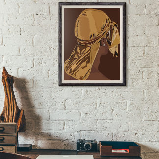 Aesthetic art Black man with durag artwork Poster