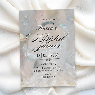 Aesthetic art paint bridal shower invitation