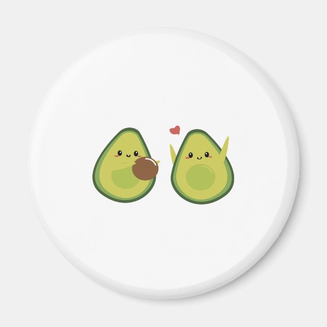Aesthetic Avocado Fridge Magnets (Front)