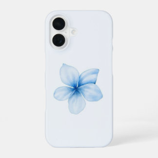 Aesthetic baby blue flower iPhone 16 case