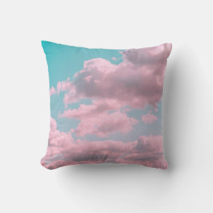 Aesthetic background with beautiful turquoise sky cushion