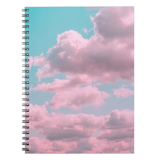 Aesthetic background with beautiful turquoise sky  notebook (Front)