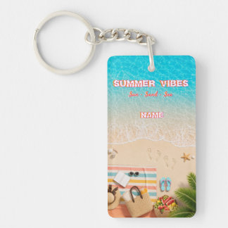Aesthetic Beach Summer Acrylic Keychain